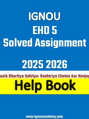 IGNOU EHD 5 Solved Assignment 2025 2026
